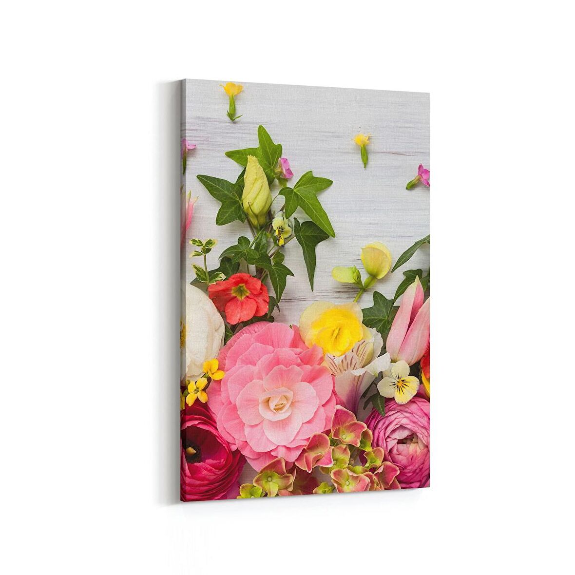 Olla 11600D Çiçek Görseli Dikey Kanvas Tablo (Ölçü: 60X90)