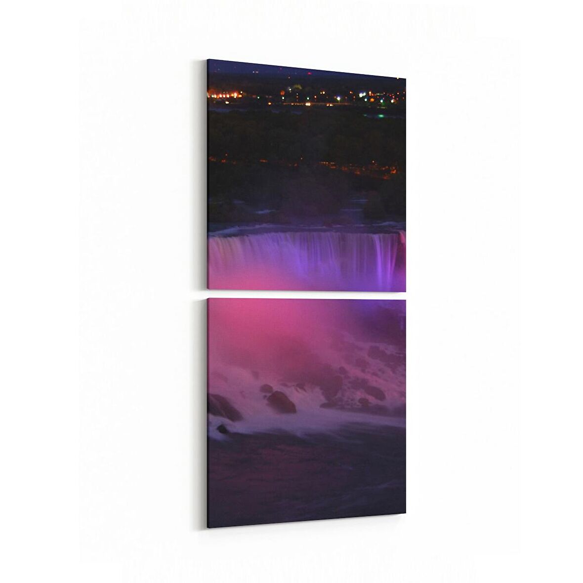 Olla 13545K2D Doğa / Manzara Görseli Kare 2'li Dikey Kanvas Tablo (Ölçü: 30X65)