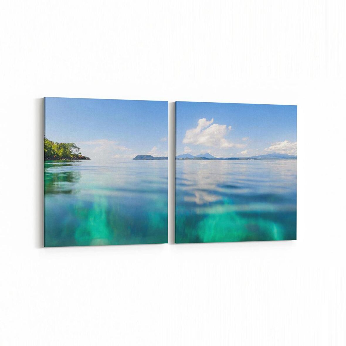Olla 14212K2Y Doğa / Manzara Görseli Kare 2'li Yatay Kanvas Tablo (Ölçü: 105X50)