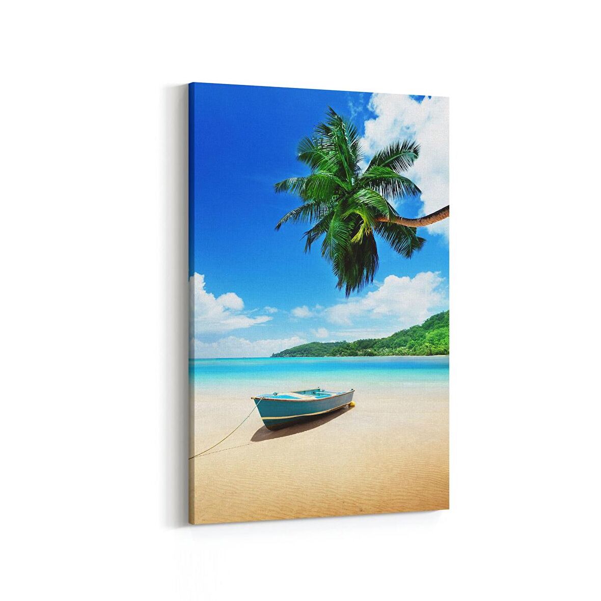 Olla 16422D Kumsal / Sahil Görseli Dikey Kanvas Tablo (Ölçü: 20X30)