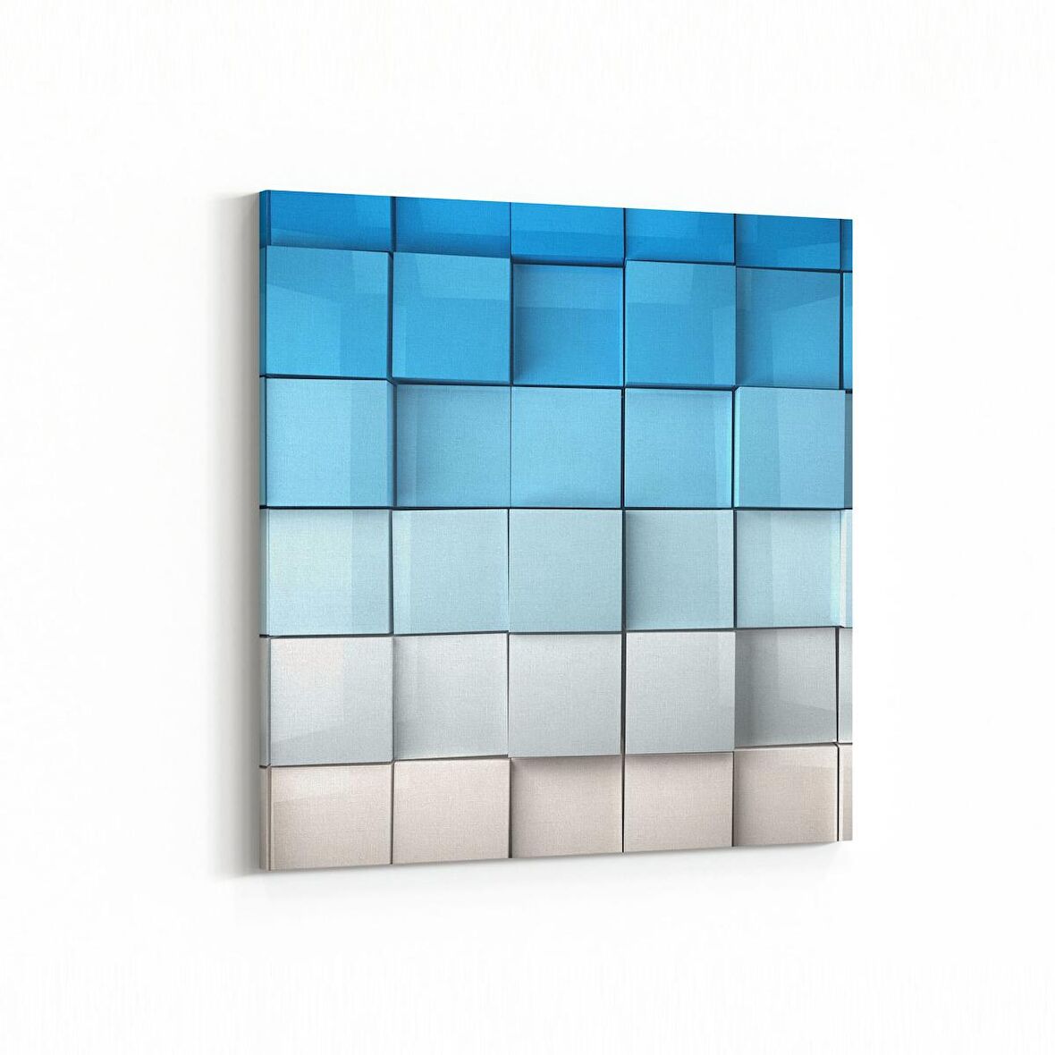 Olla 10056K Abstract 3 Boyut Görsel Kare Kanvas Tablo (Ölçü: 30X30)