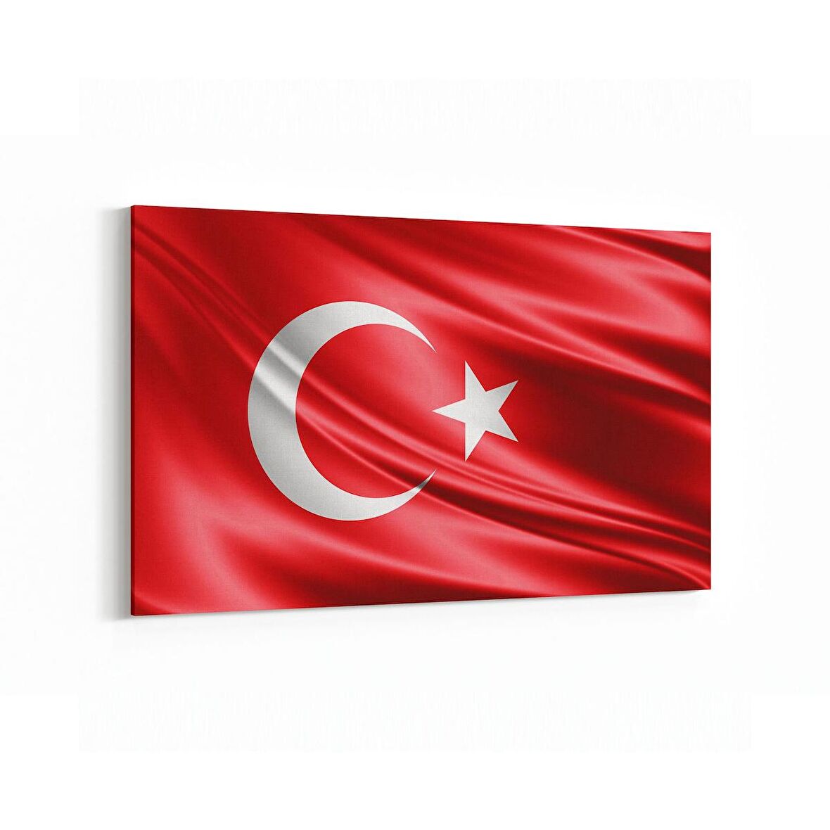 Olla 17576Y Türk Bayrağı Görseli Yatay Kanvas Tablo (Ölçü: 150X100)
