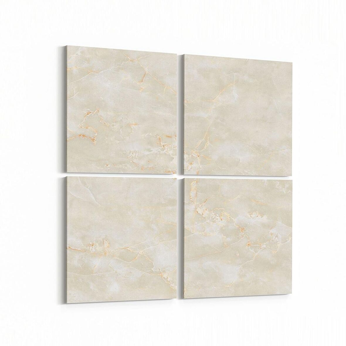 Olla 16725K4 Mermer Desen Görsel Kare 4'lü Kanvas Tablo (Ölçü: 65X65)