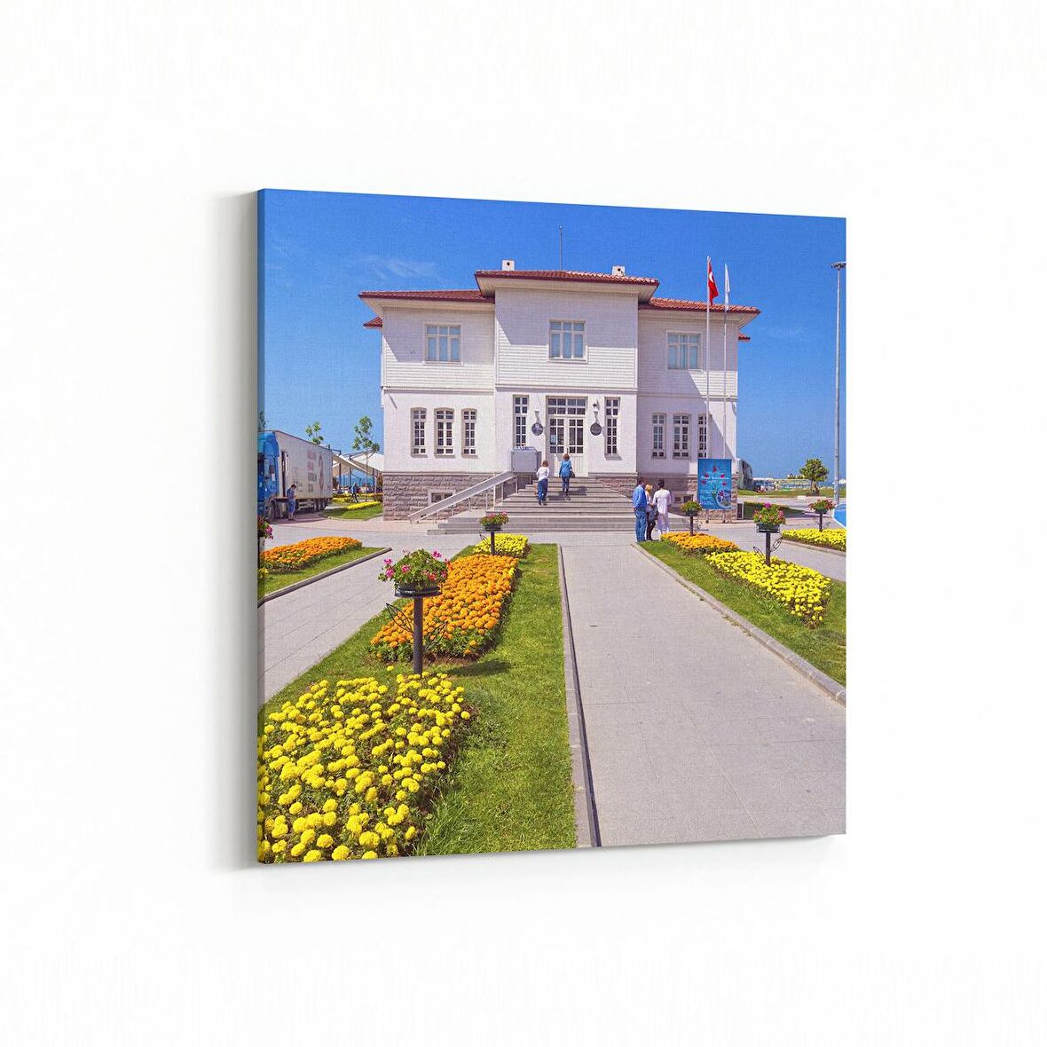 Olla 18596K Yapı Görseli Kare Kanvas Tablo (Ölçü: 25X25)