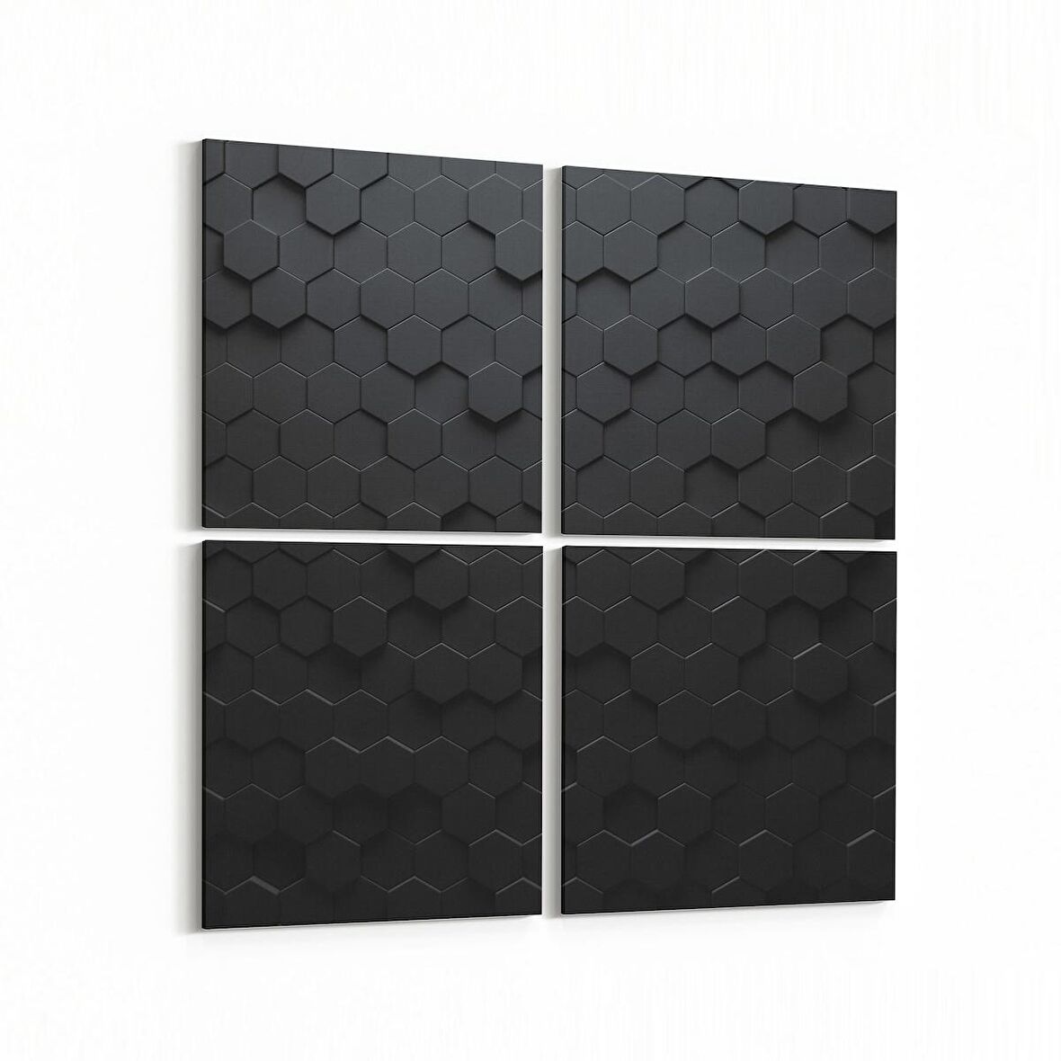 Olla 10051K4 Abstract 3 Boyut Görsel Kare 4'lü Kanvas Tablo (Ölçü: 65X65)