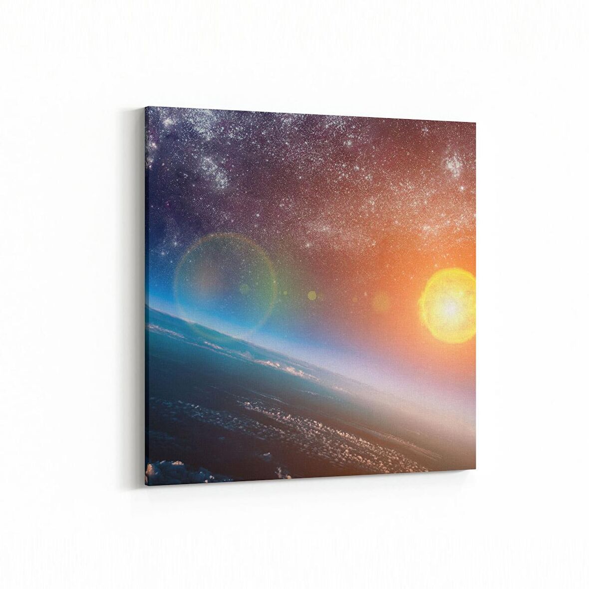 Olla 17645K Uzay Görseli Kare Kanvas Tablo (Ölçü: 30X30)