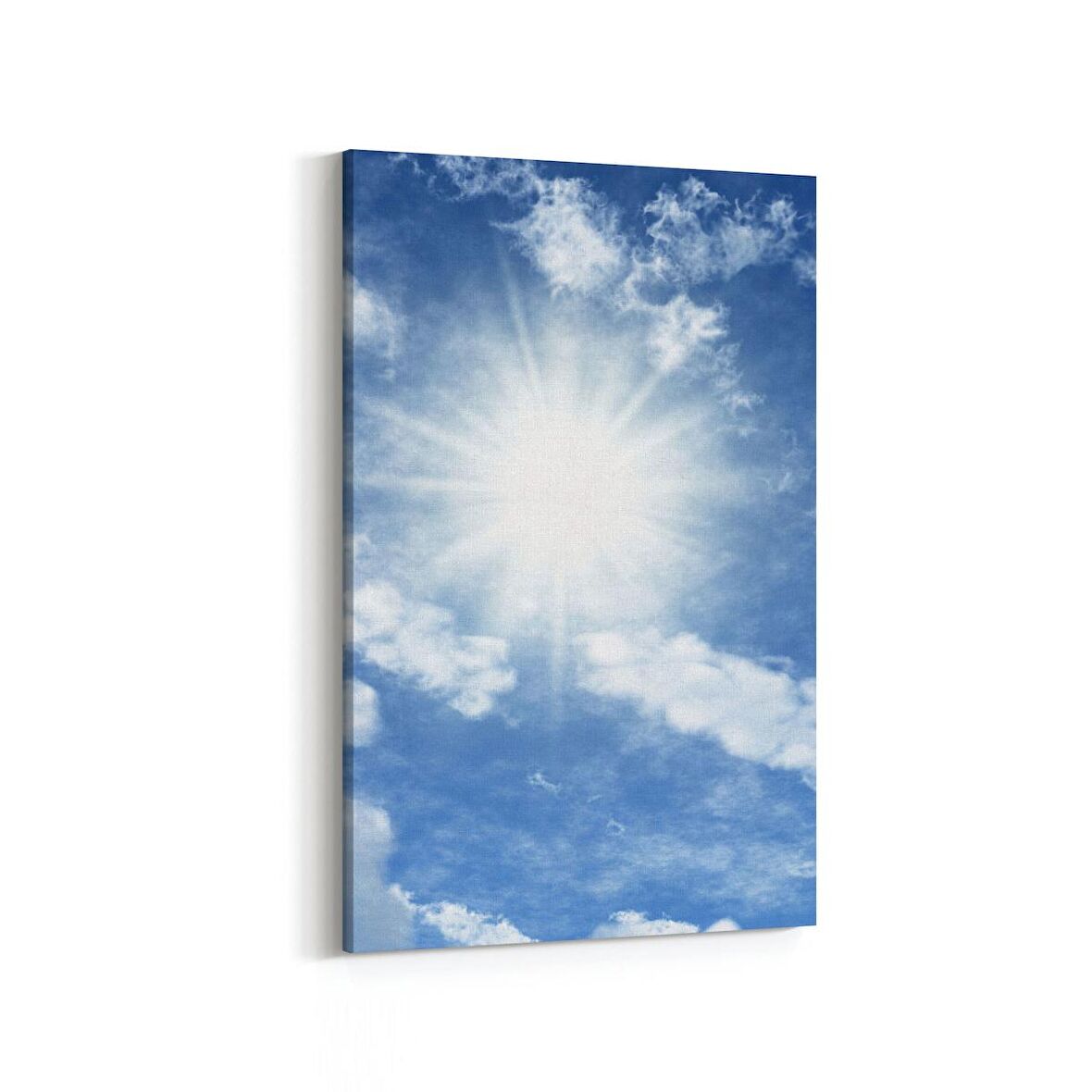 Olla 15518D Gökyüzü Bulut Görseli  Dikey Kanvas Tablo (Ölçü: 100X150)
