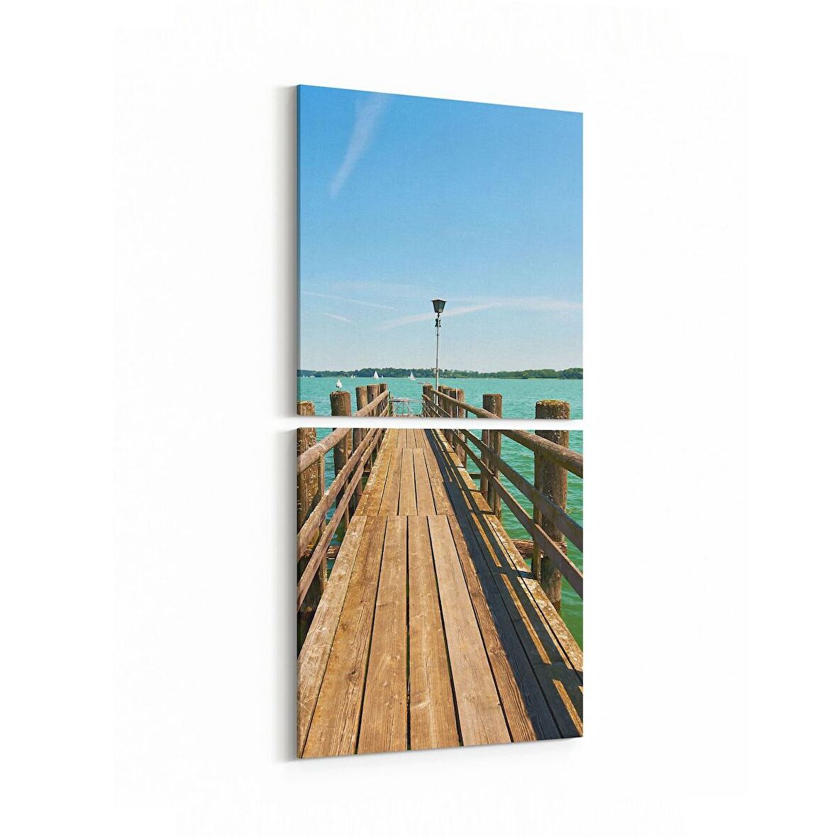 Olla 14548K2D Doğa / Manzara Görseli Kare 2'li Dikey Kanvas Tablo (Ölçü: 30X65)