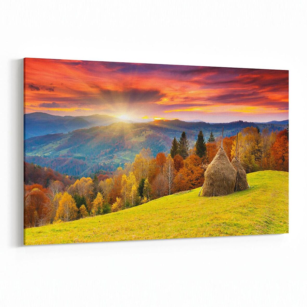 Olla 15918Y Günbatımı Görseli Yatay Kanvas Tablo (Ölçü: 70X50)