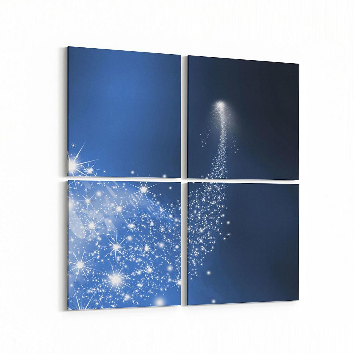 Olla 10347K4 Abstract Görsel Kare 4'lü Kanvas Tablo (Ölçü: 65X65)