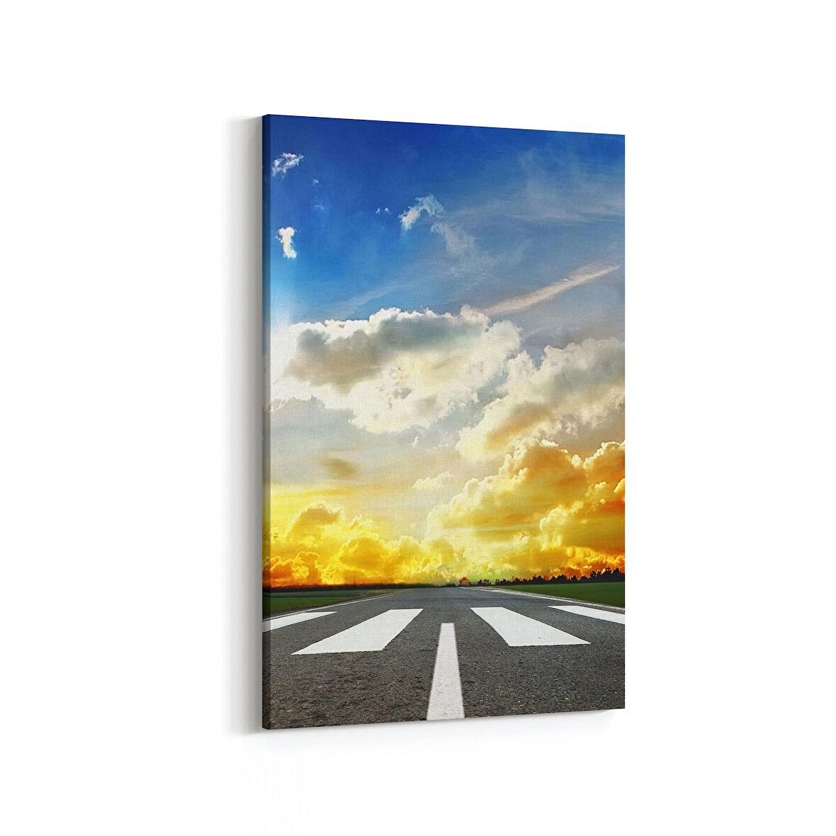 Olla 16124D Günbatımı Görseli Dikey Kanvas Tablo (Ölçü: 100X150)