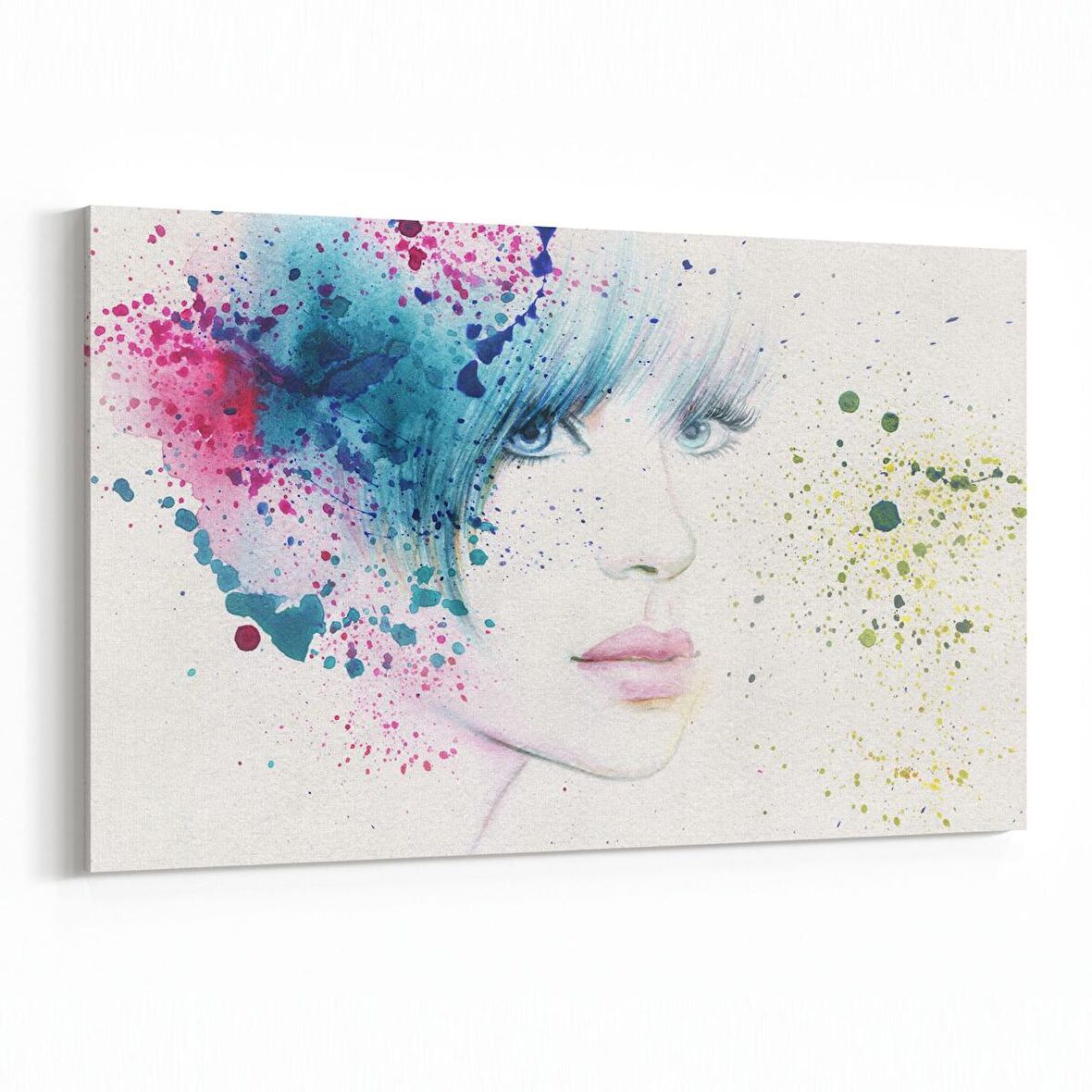 Olla 16321Y Kuaför / Berber Görseli Yatay Kanvas Tablo (Ölçü: 90X60)