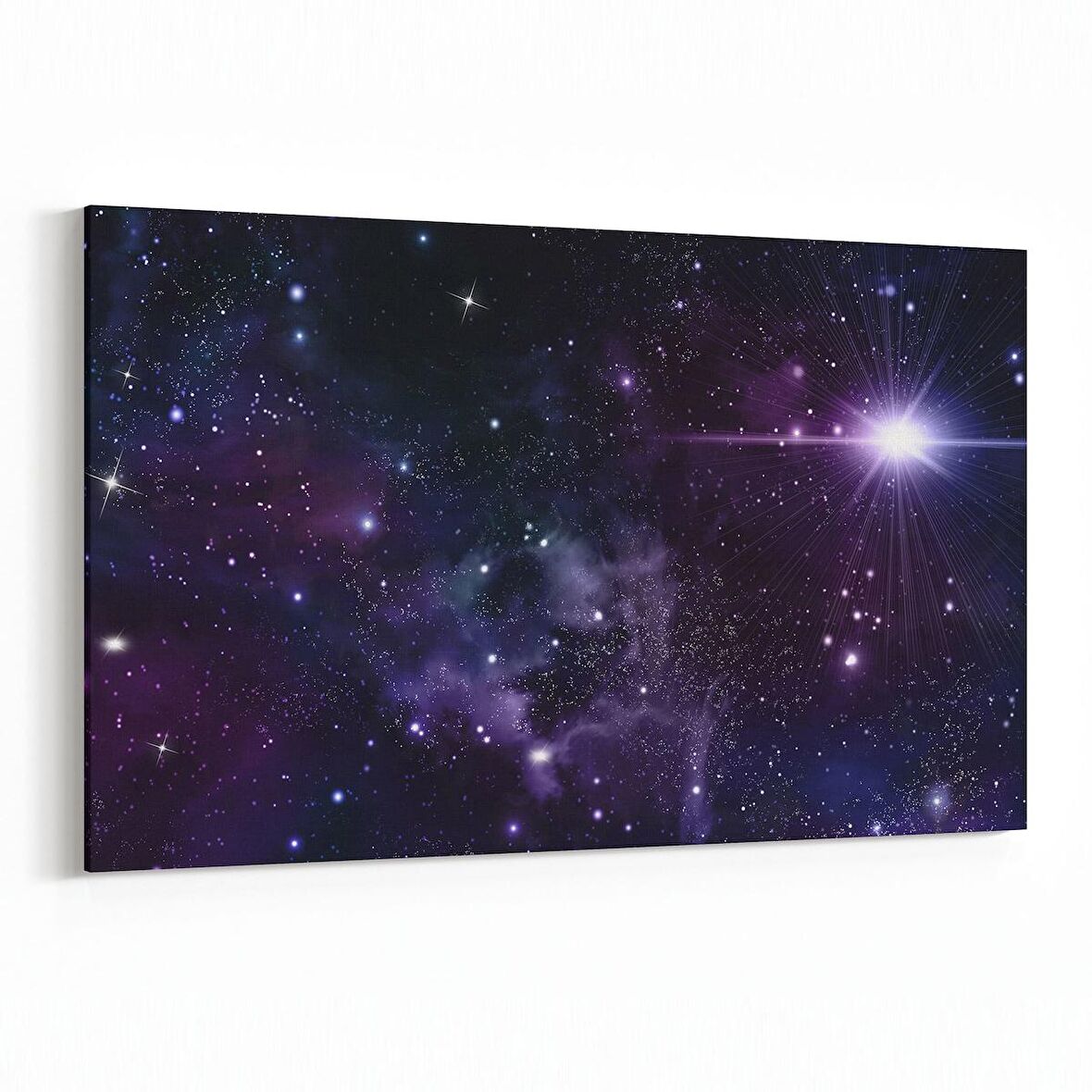 Olla 14706Y Gece Gökyüzü Görseli Yatay Kanvas Tablo (Ölçü: 45X30)