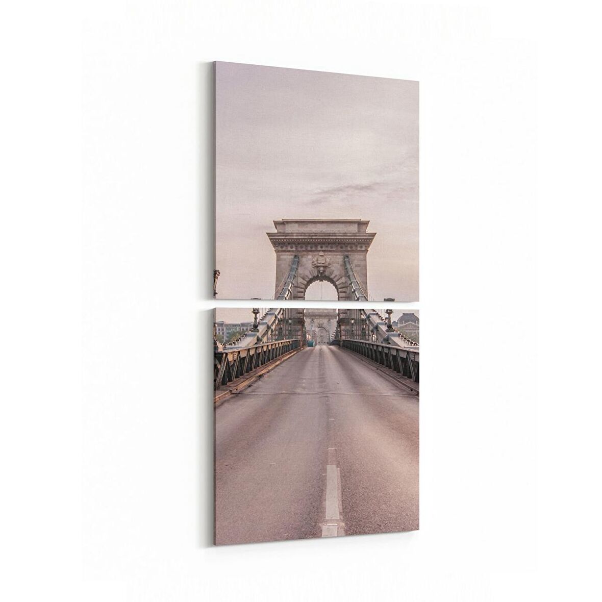 Olla 18077KD Yapı Görseli Kare 2'li Dikey Kanvas Tablo (Ölçü: 30X65)