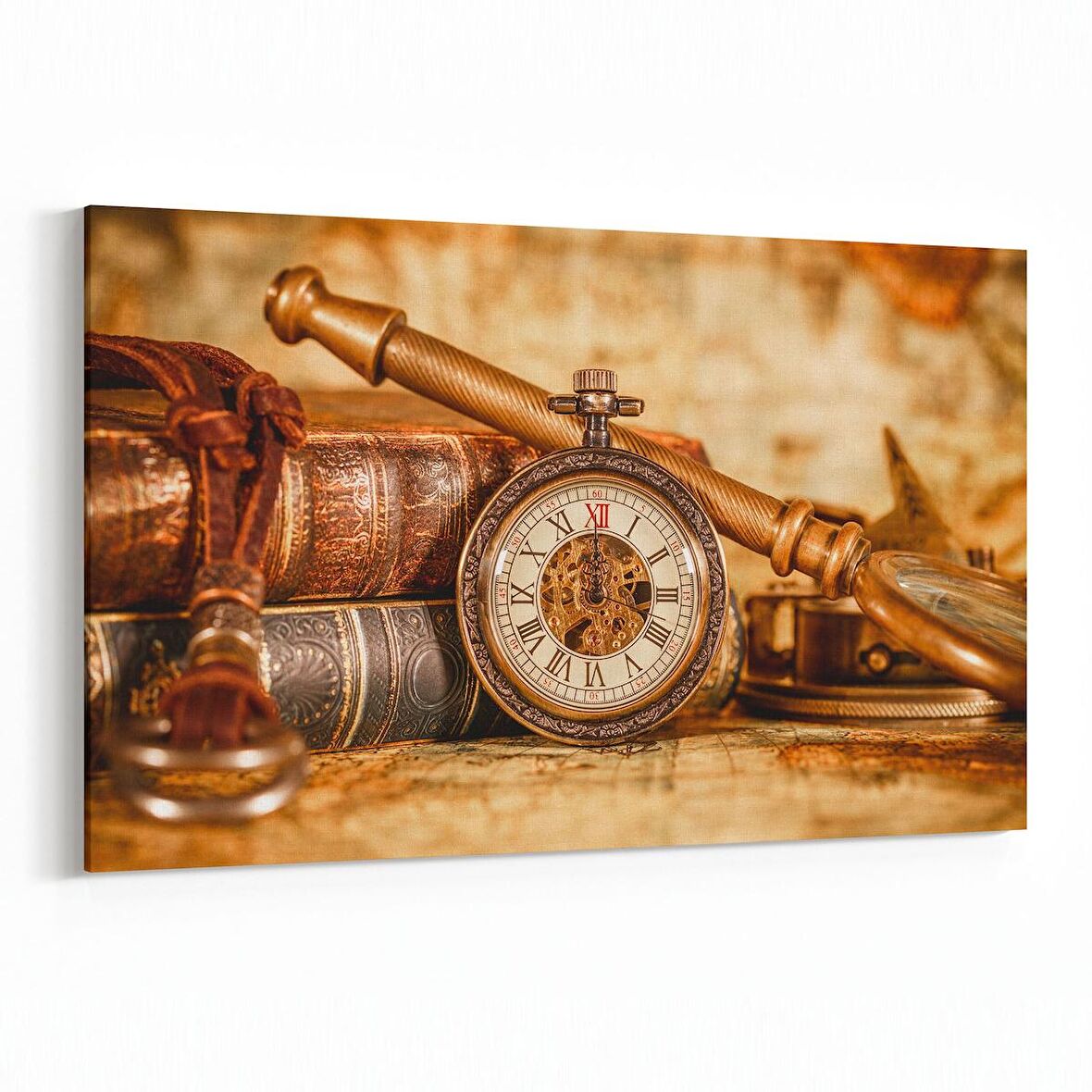 Olla 16196Y Harita Görseli Yatay Kanvas Tablo (Ölçü: 30X20)