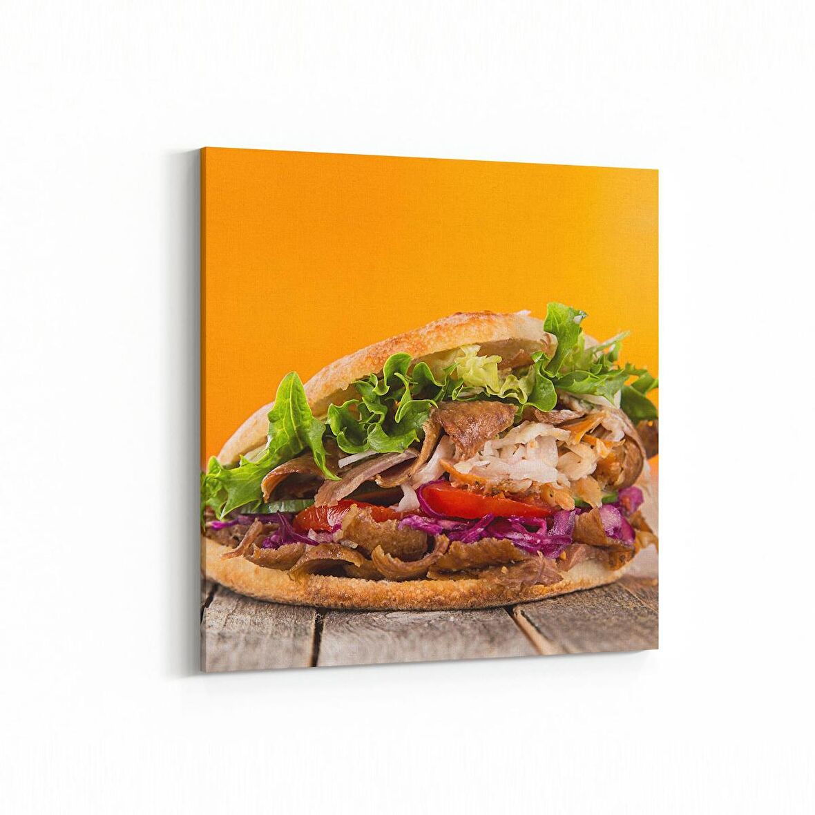 Olla 15228K Gıda Görseli Kare Kanvas Tablo (Ölçü: 25X25)