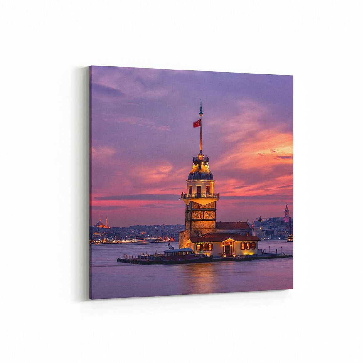 Olla 18137K Yapı Görseli Kare Kanvas Tablo (Ölçü: 100X100)