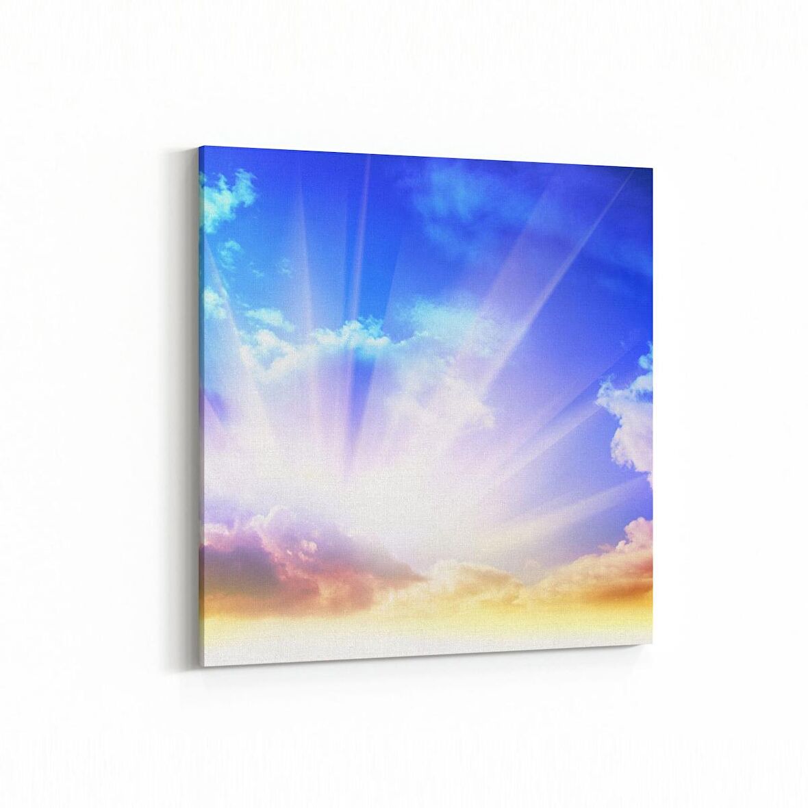 Olla 15946K Günbatımı Görseli Kare Kanvas Tablo (Ölçü: 25X25)