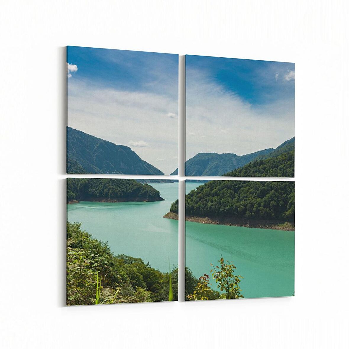 Olla 14104K4 Doğa / Manzara Görseli Kare 4'lü Kanvas Tablo (Ölçü: 105X105)