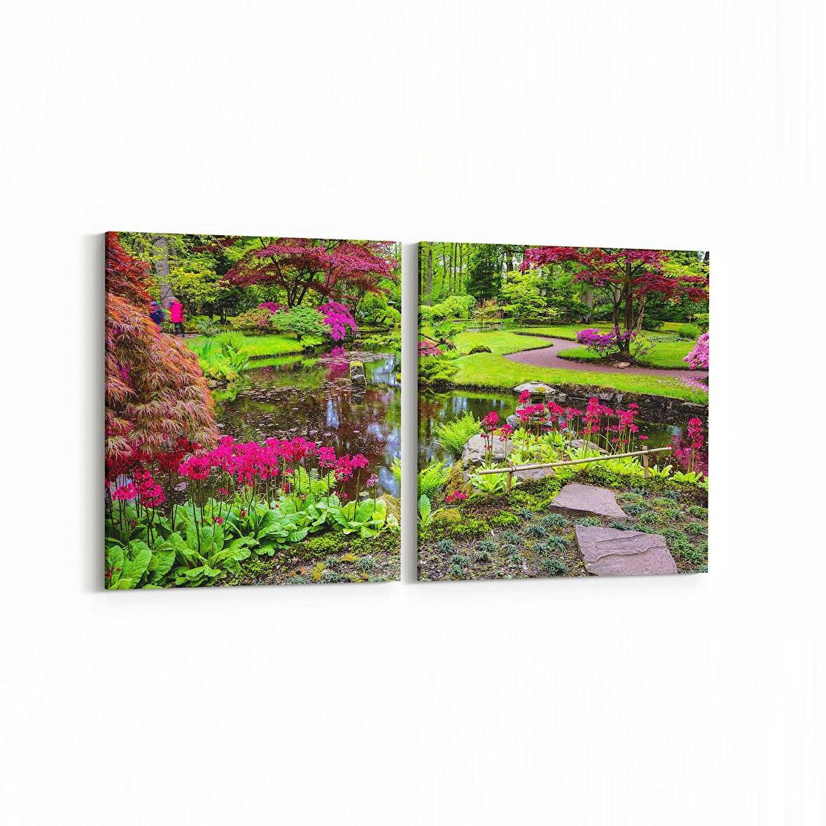 Olla 14372K2Y Doğa / Manzara Görseli Kare 2'li Yatay Kanvas Tablo (Ölçü: 85X40)