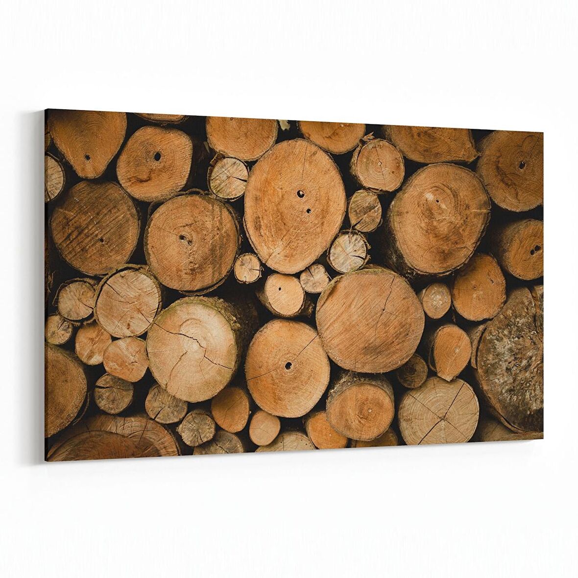 Olla 11987Y Ahşap Desen Görseli Yatay Kanvas Tablo (Ölçü: 150X100)