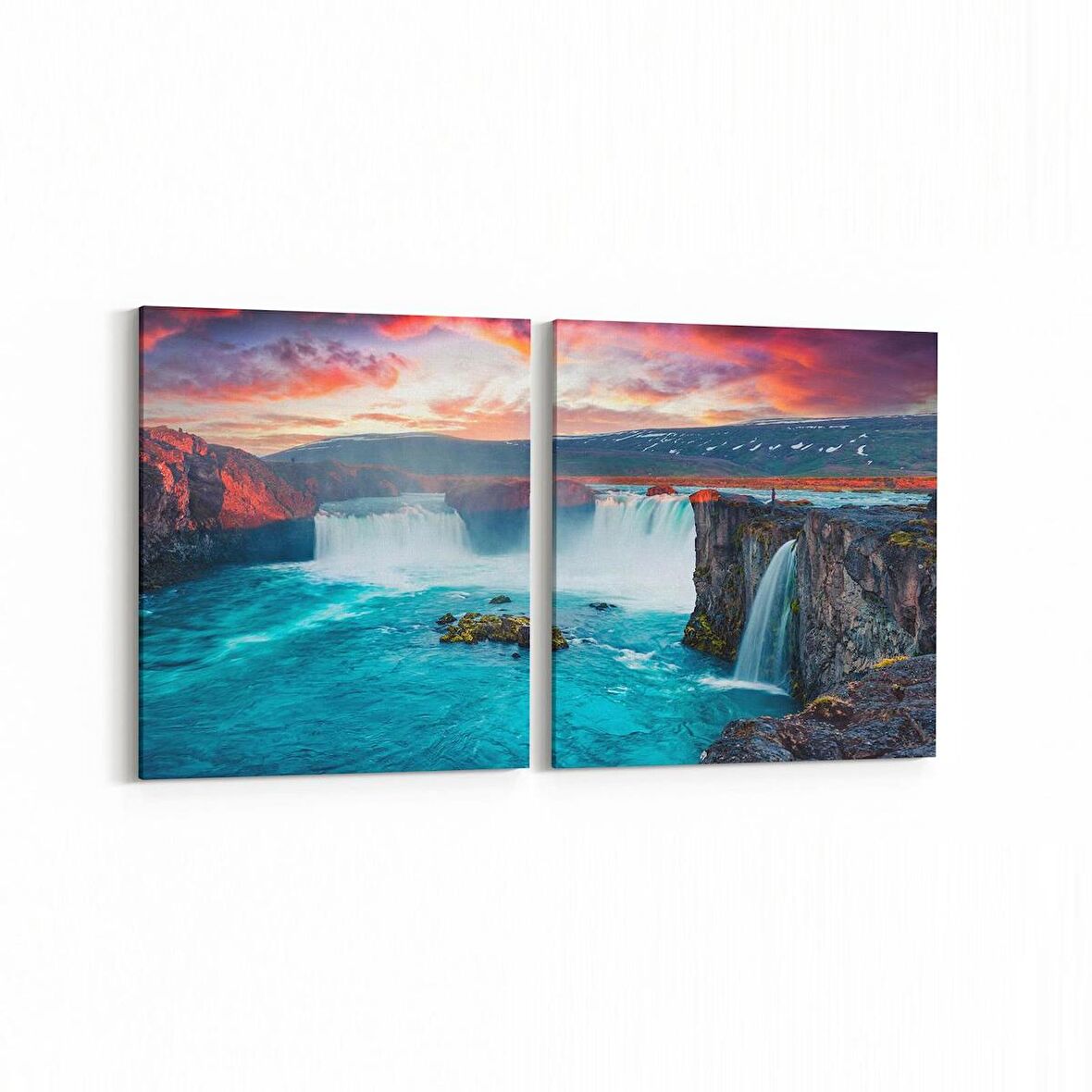 Olla 14275K2Y Doğa / Manzara Görseli Kare 2'li Yatay Kanvas Tablo (Ölçü: 125X60)