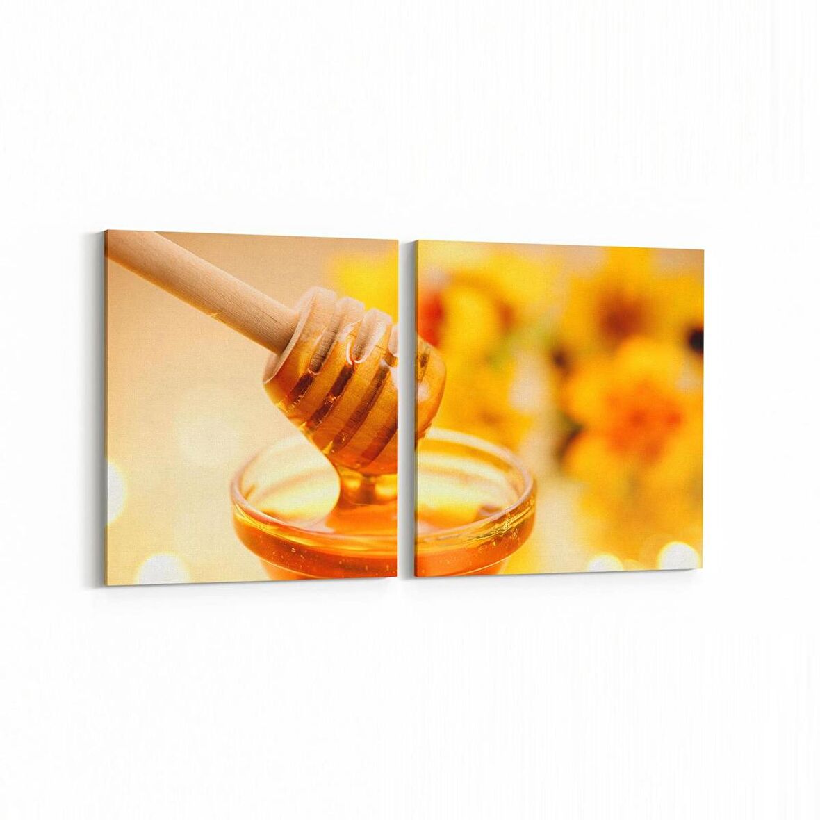 Olla 15299K2Y Gıda Görseli Kare 2'li Yatay Kanvas Tablo (Ölçü: 85X40)