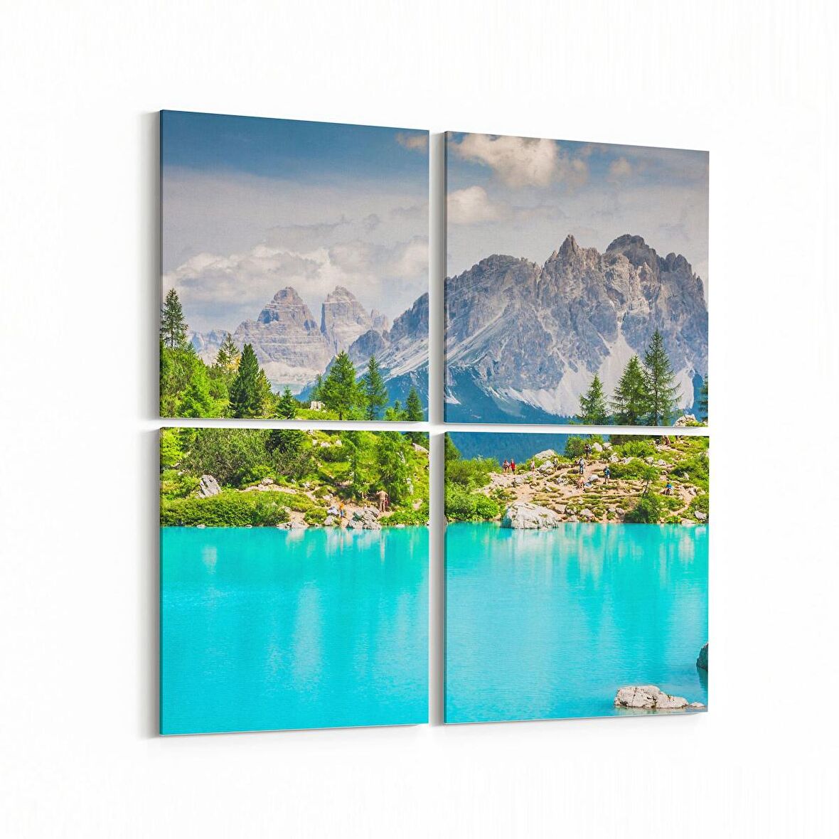 Olla 13736K4 Doğa / Manzara Görseli Kare 4'lü Kanvas Tablo (Ölçü: 145X145)