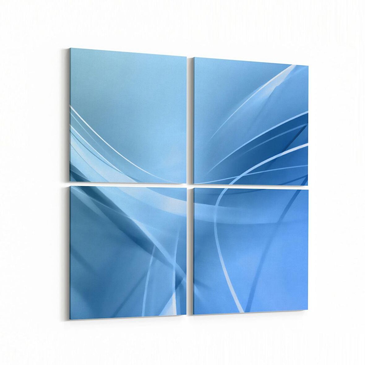 Olla 10117K4 Abstract Görsel Kare 4'lü Kanvas Tablo (Ölçü: 125X125)