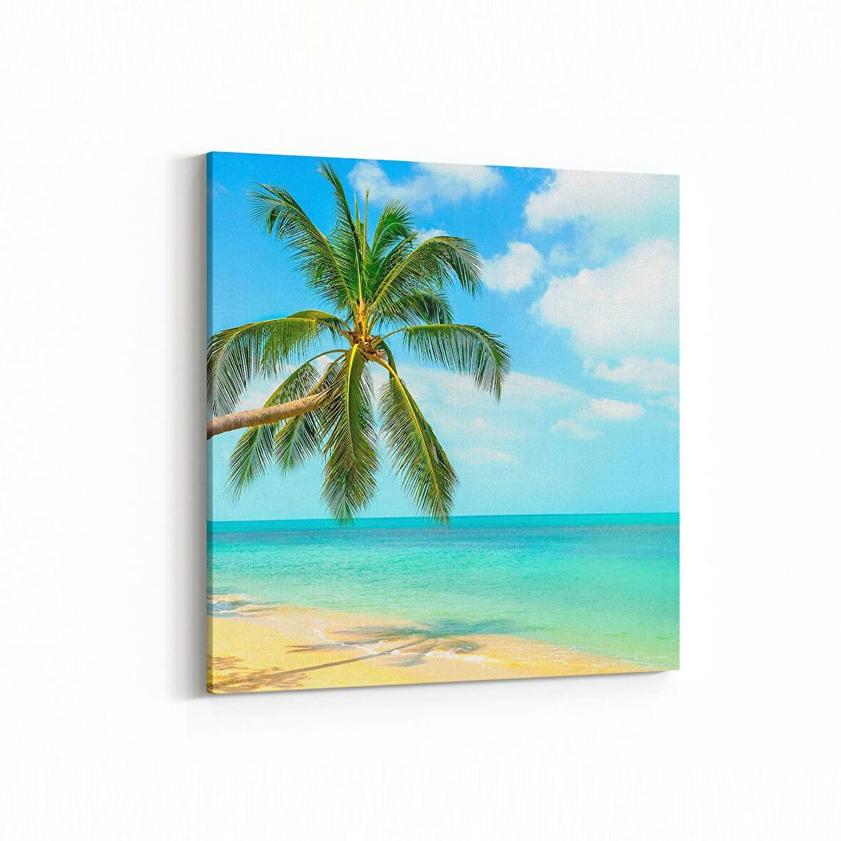 Olla 16488K Kumsal / Sahil Görseli Kare Kanvas Tablo (Ölçü: 30X30)