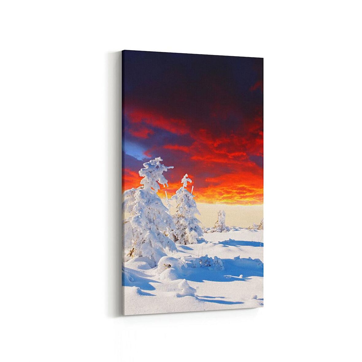 Olla 16086DD Günbatımı Görseli Dikey Dar Kanvas Tablo (Ölçü: 40X80)