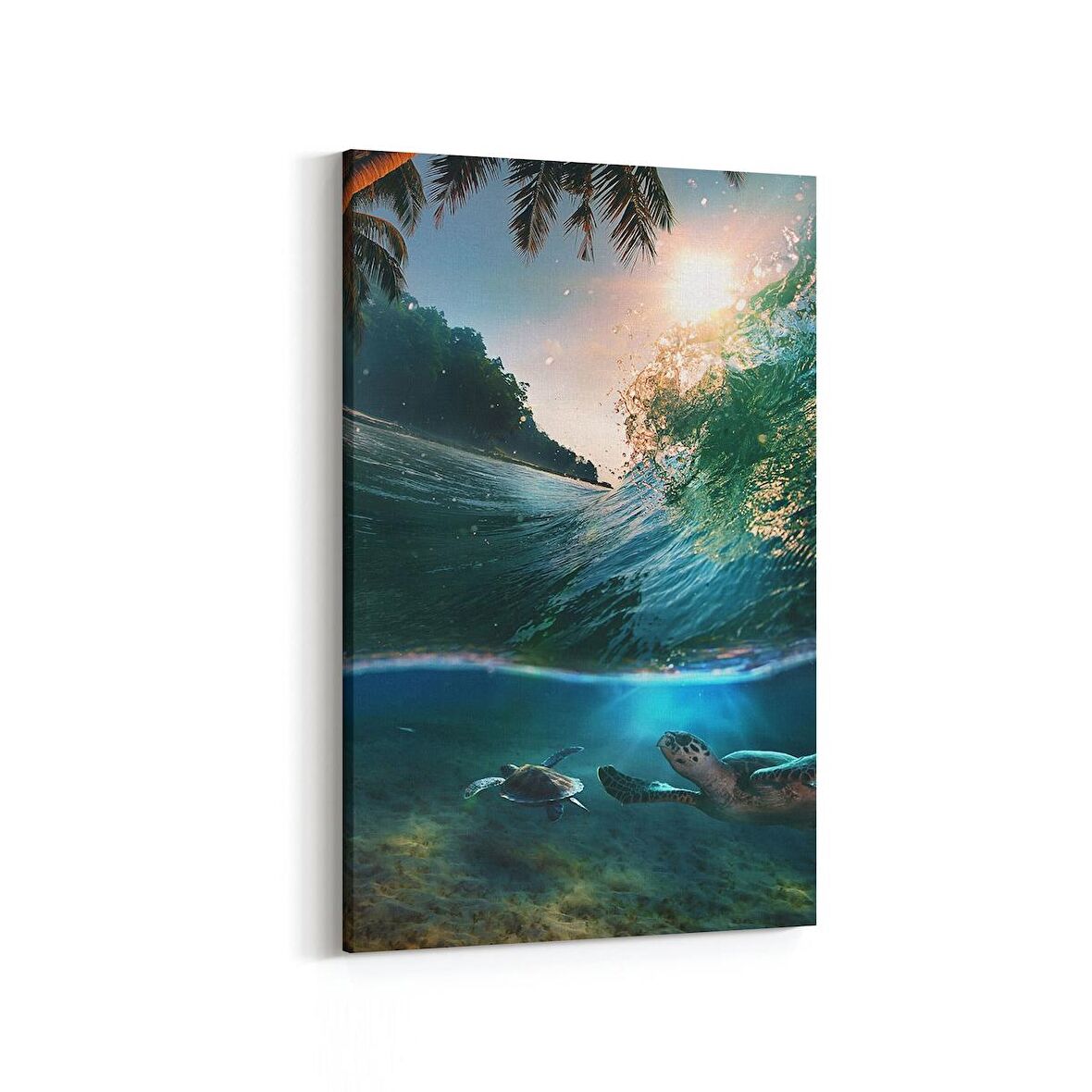 Olla 12901D Deniz / Okyanus Görseli Dikey Kanvas Tablo (Ölçü: 60X90)