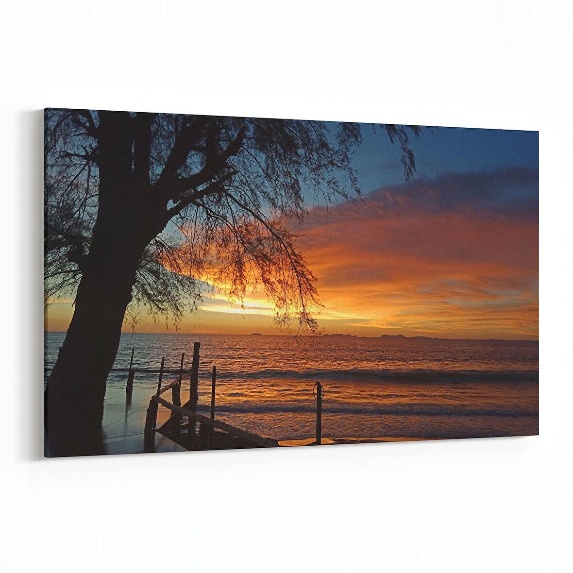 Olla 15982Y Günbatımı Görseli Yatay Kanvas Tablo (Ölçü: 45X30)