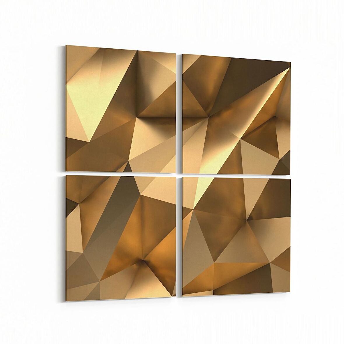 Olla 10157K4 Abstract Görsel Kare 4'lü Kanvas Tablo (Ölçü: 65X65)