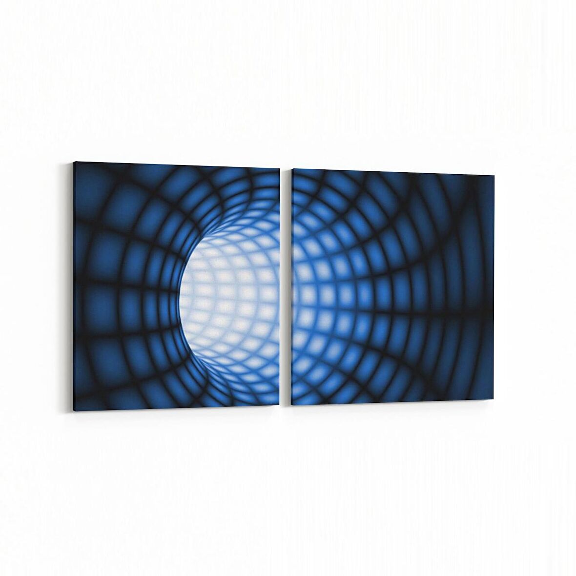 Olla 10228K2Y Abstract Girdap Görsel Kare 2'li Yatay Kanvas Tablo (Ölçü: 125X60)