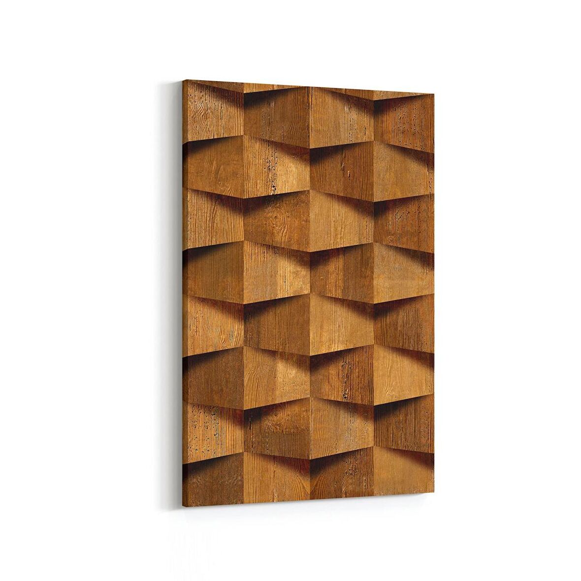 Olla 12017D Ahşap Desen Görseli Dikey Kanvas Tablo (Ölçü: 60X90)