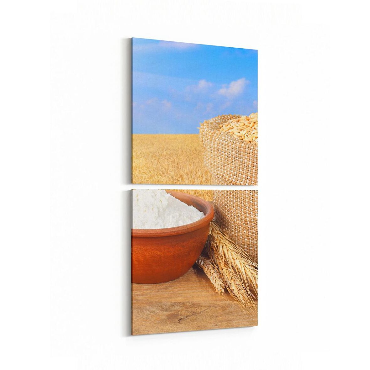 Olla 15236K2D Gıda Görseli 2'li Dikey Kanvas Tablo (Ölçü: 30X65)