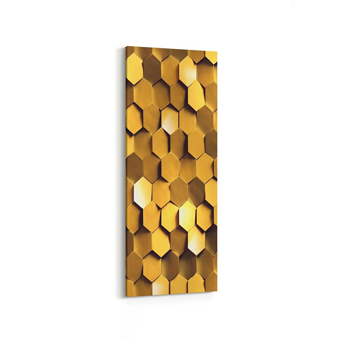 Olla 10031DI Abstract 3 Boyut Görsel Dikey İnce Kanvas Tablo (Ölçü: 40X120)