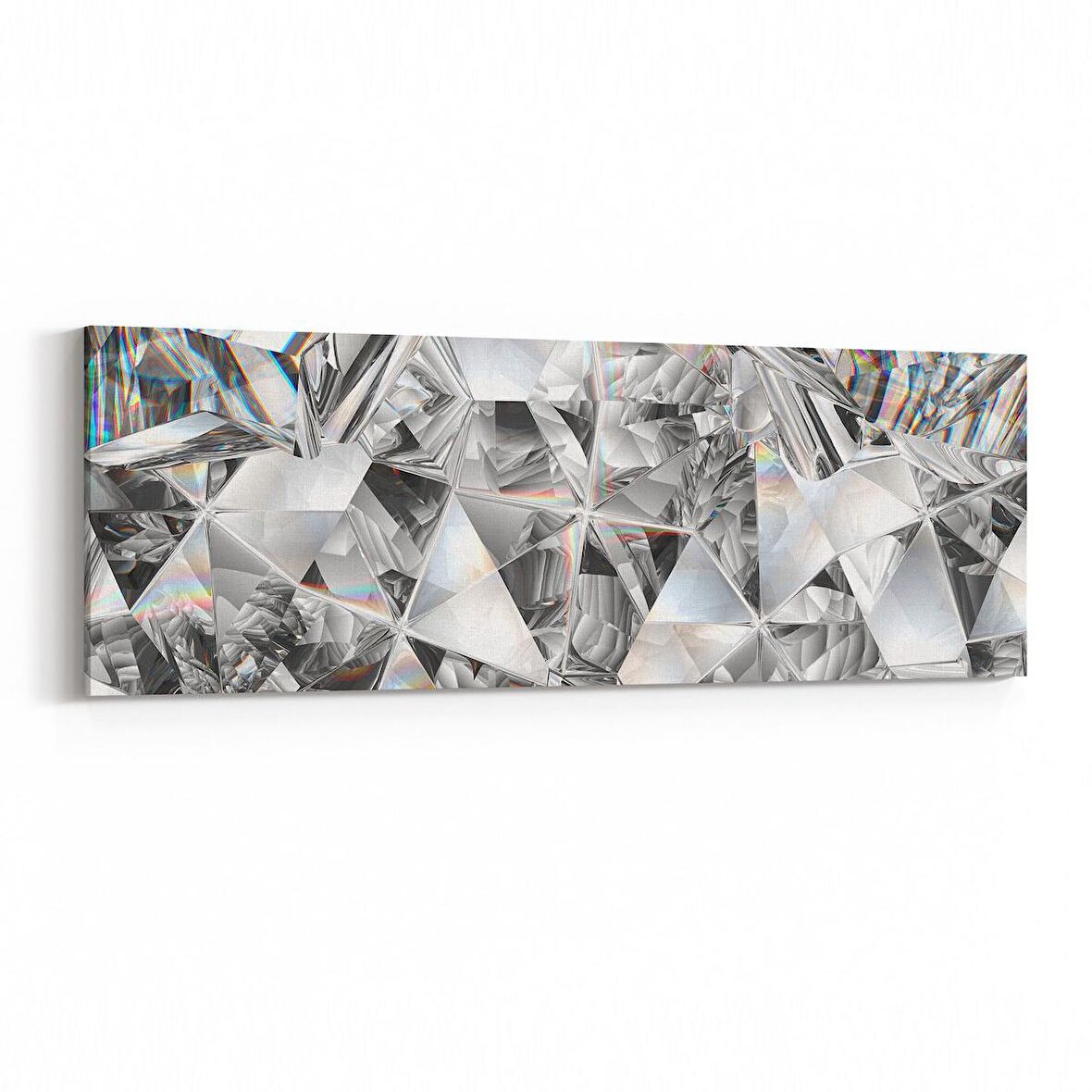 Olla 10209YI Abstract Görsel Yatay İnce Kanvas Tablo (Ölçü: 90X30)