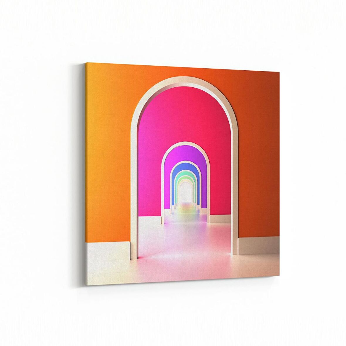 Olla 18040K4 Yapı Görseli Kare 4'lü Kanvas Tablo (Ölçü: 145X145)