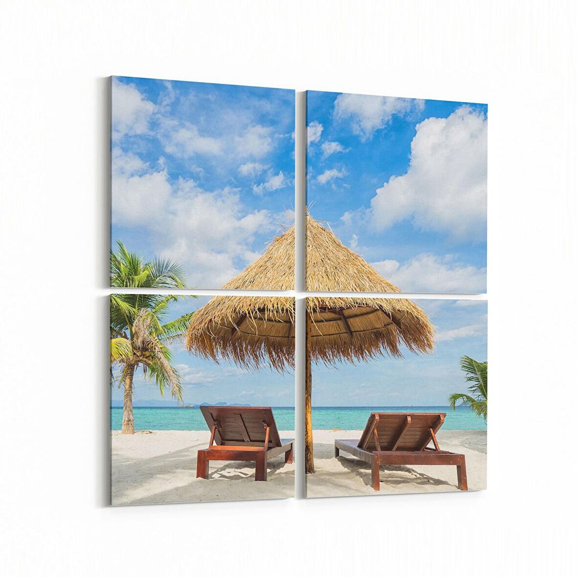 Olla 14188K4 Doğa / Manzara Görseli Kare 4'lü Kanvas Tablo (Ölçü: 65X65)