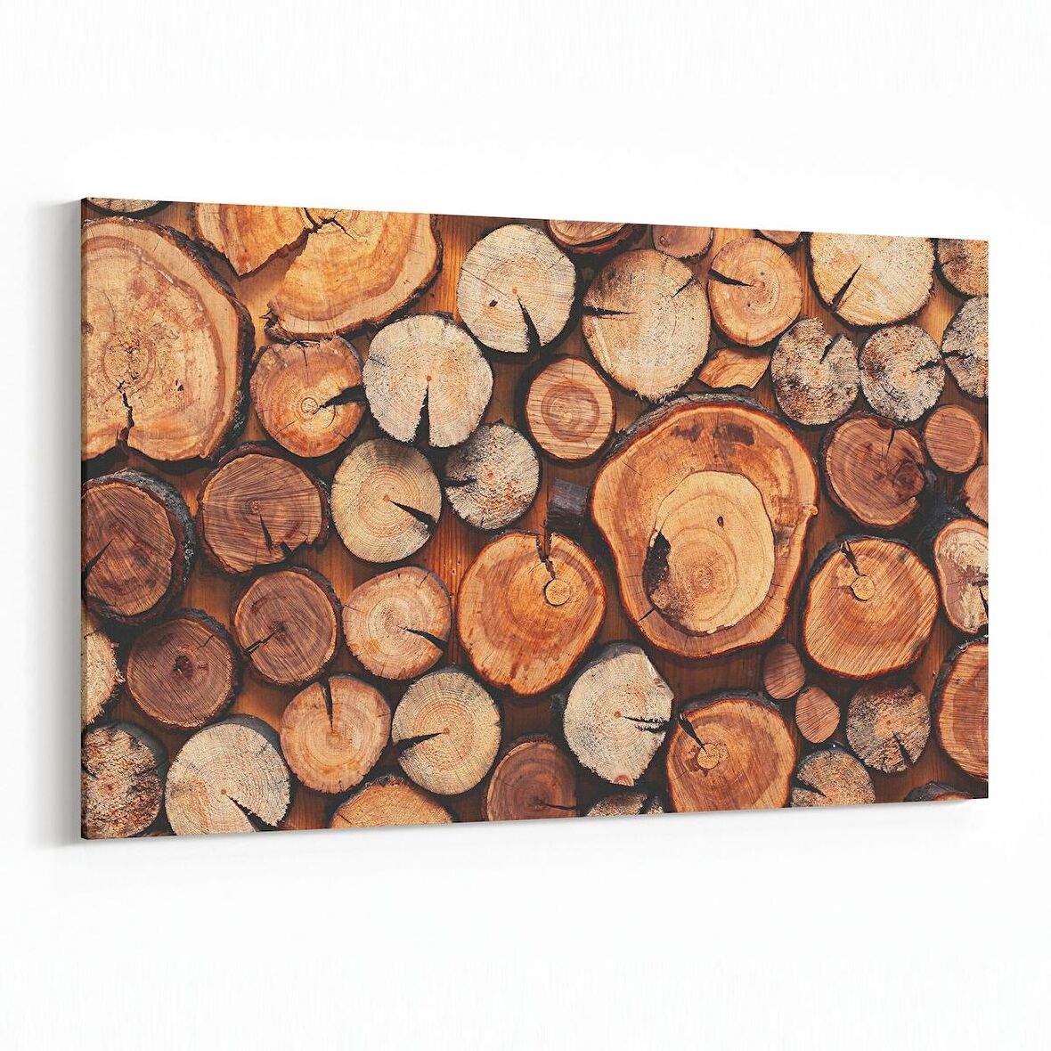 Olla 12046Y Ahşap Desen Görseli Yatay Kanvas Tablo (Ölçü: 90X60)