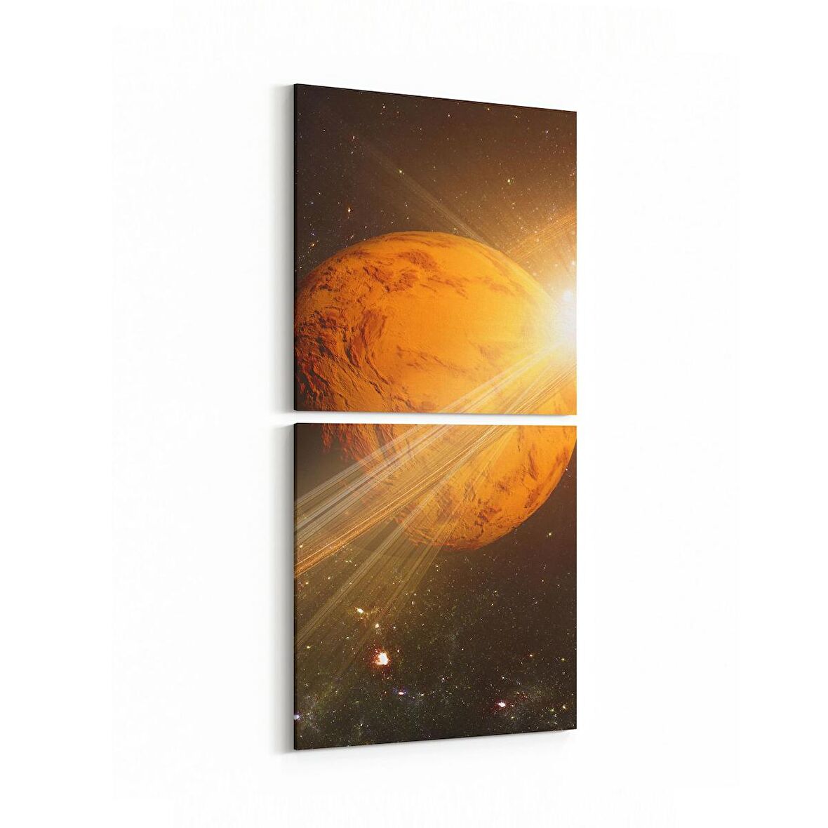 Olla 17705K2D Uzay Görseli Kare 2'li Dikey Kanvas Tablo (Ölçü: 30X65)