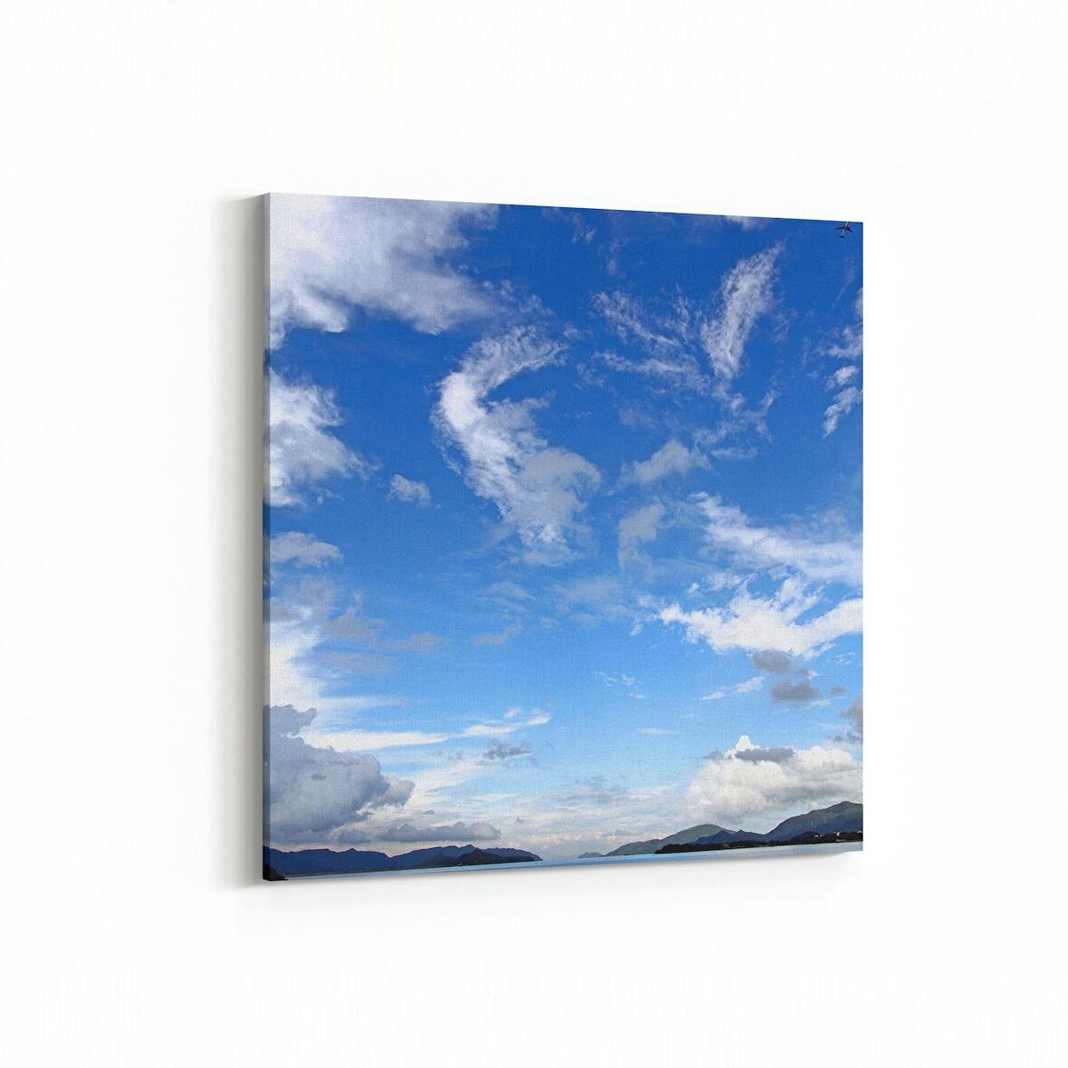 Olla 16556K Kumsal / Sahil Görseli Kare Kanvas Tablo (Ölçü: 100X100)