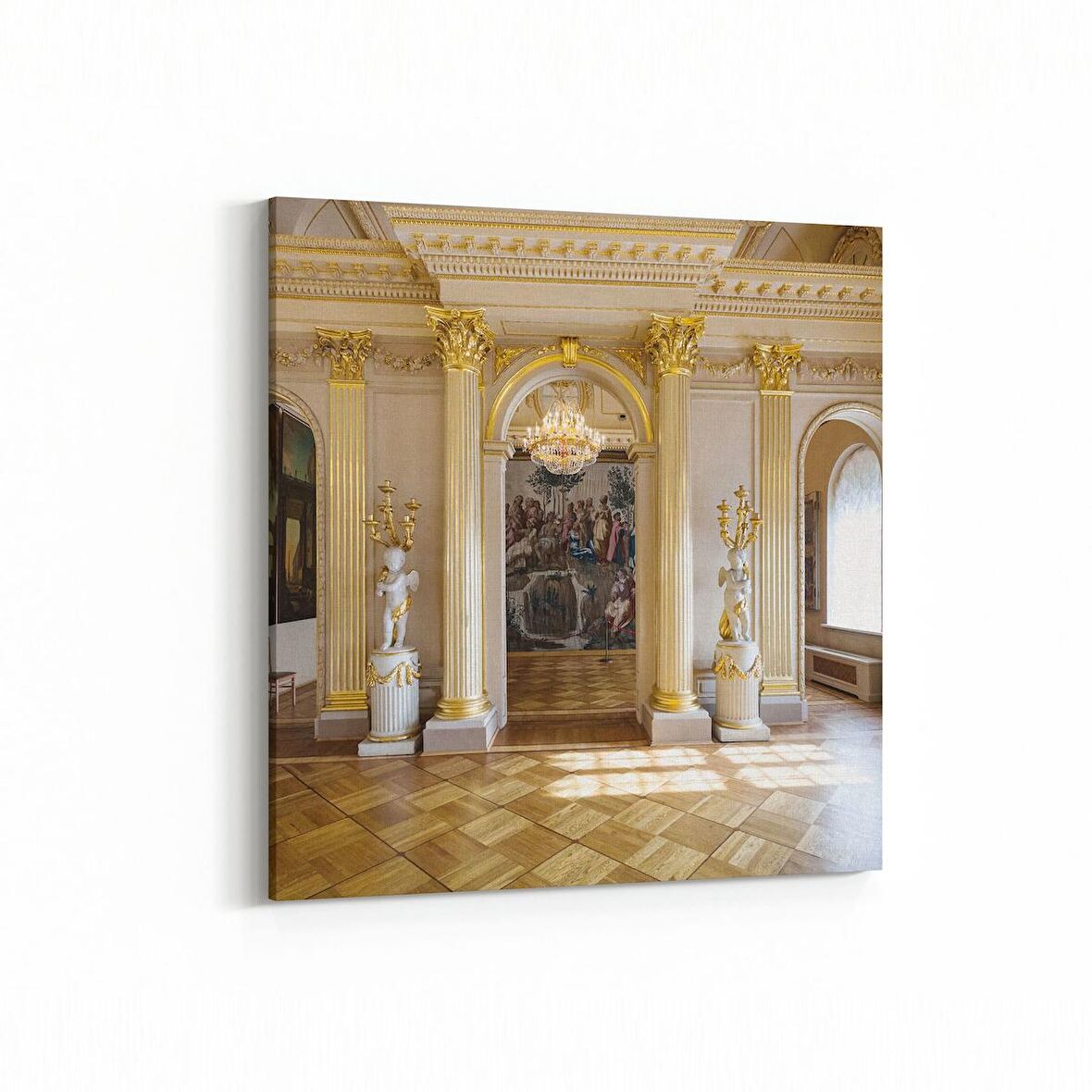 Olla 17925K4 Yapı Görseli Kare 4'lü Kanvas Tablo (Ölçü: 125X125)