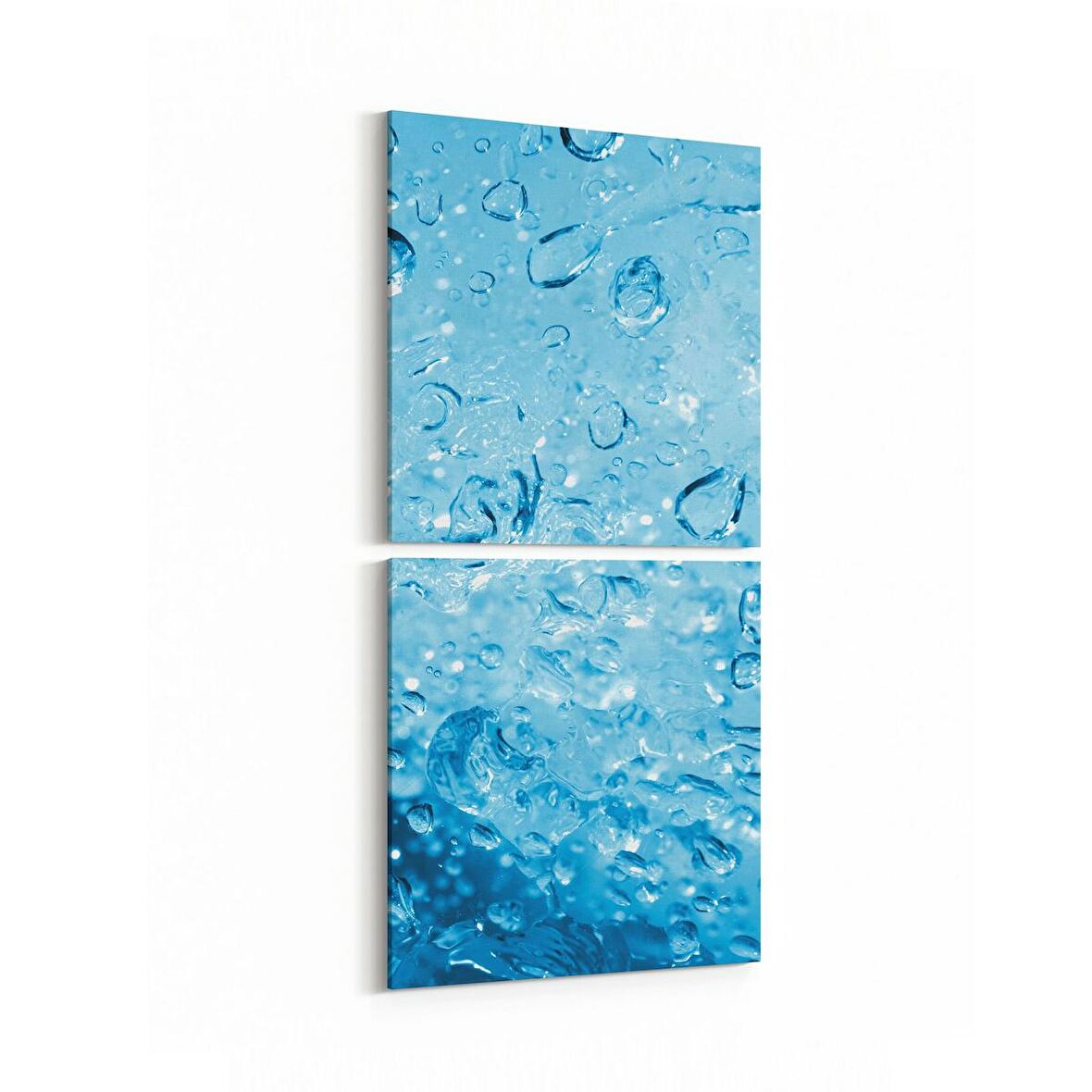 Olla 17242K2D Su / Damla Görseli Kare 2'li Dikey Kanvas Tablo (Ölçü: 30X65)