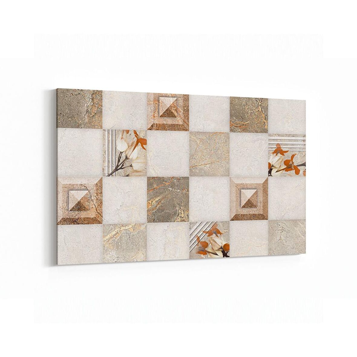 Olla 17435Y Taş / Tuğla Görseli Yatay Kanvas Tablo (Ölçü: 90X60)