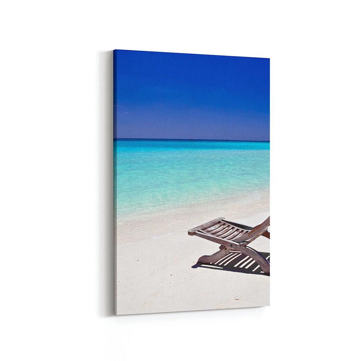 Olla 16409D Kumsal / Sahil Görseli Dikey Kanvas Tablo (Ölçü: 60X90)