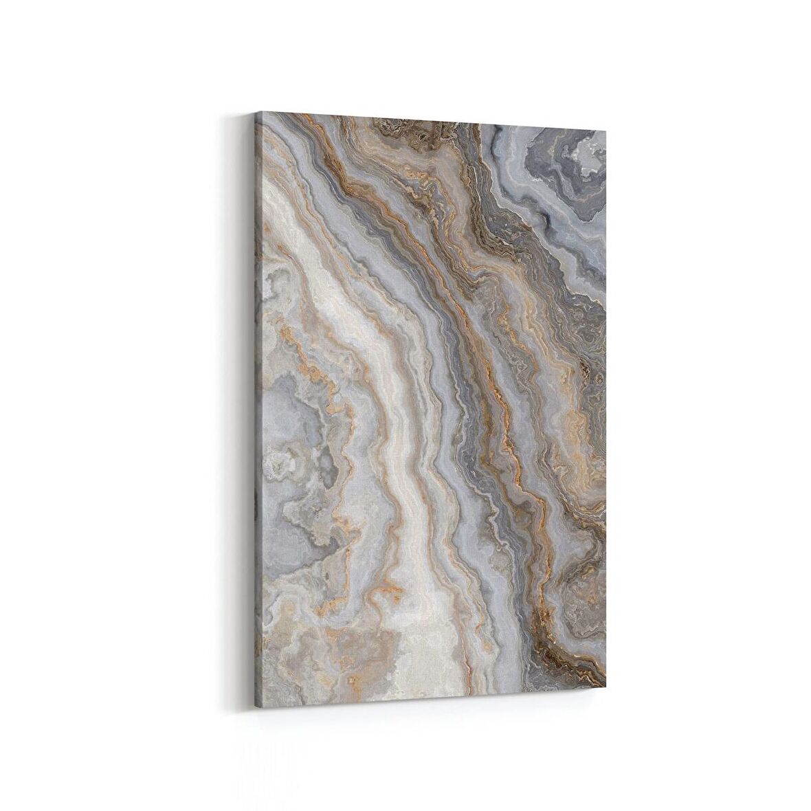 Olla 16648D Mermer Desen Görsel Dikey Kanvas Tablo (Ölçü: 40X60)