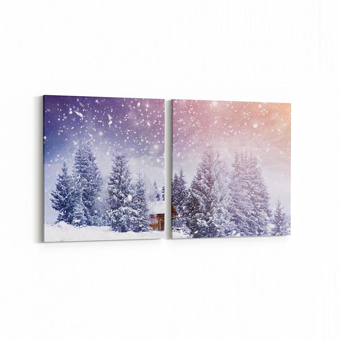 Olla 14496K2Y Doğa / Manzara Görseli Kare 2'li Yatay Kanvas Tablo (Ölçü: 125X60)